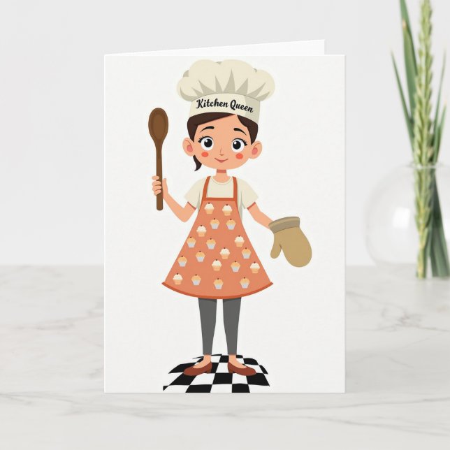 Tarjeta del Día de la Madre del Chef Alegre (Anverso)