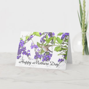 Tarjeta del Día de la Madre del colibrí