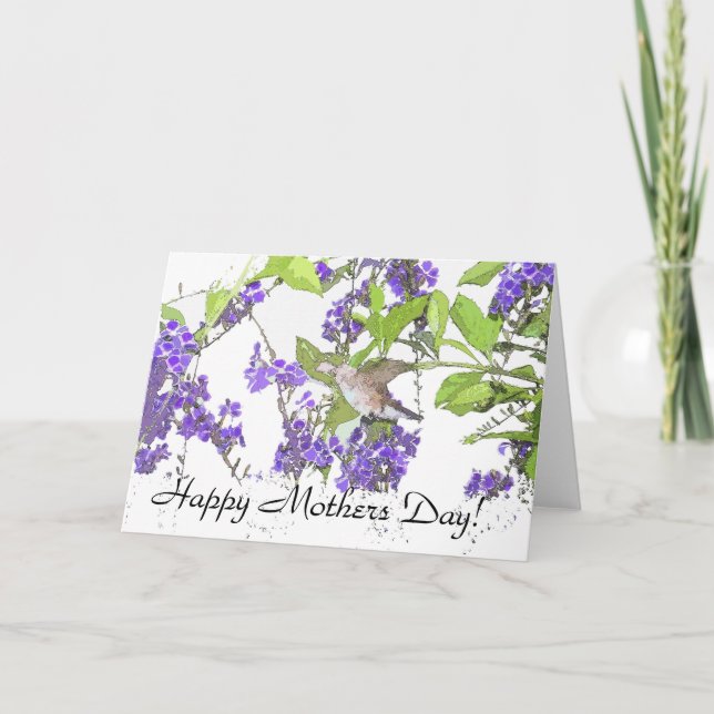 Tarjeta del Día de la Madre del colibrí (Anverso)