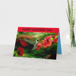 Tarjeta del Día de la Madre del colibrí