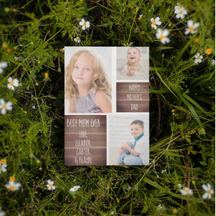 Tarjeta del día de la madre del Collage de fotos m