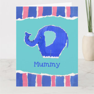 Tarjeta del Día de la Madre del Elefante Lindo Per