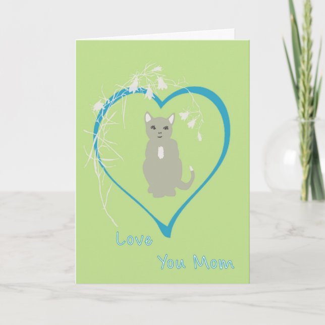 Tarjeta del día de la madre del gato (Anverso)