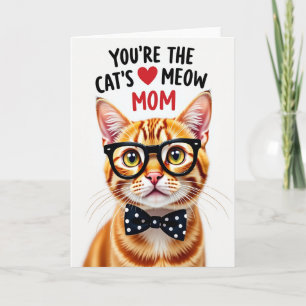 Tarjeta del Día de la Madre del Gato Pelirrojo