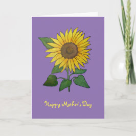 Tarjeta del Día de la Madre del Girasol