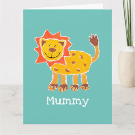 Tarjeta del Día de la Madre del León Bonito Person