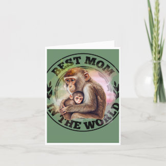 Tarjeta del día de la madre del mono
