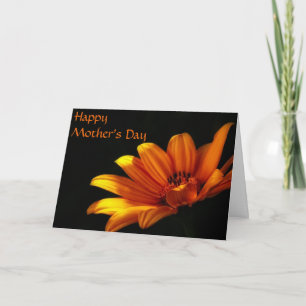 Tarjeta del Día de la Madre del naranja Chrysanthe