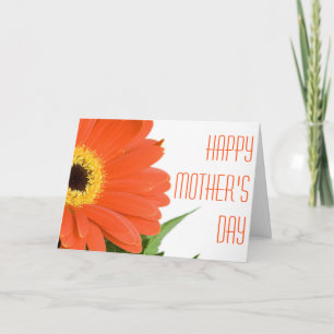 Tarjeta del Día de la Madre del naranja Gerbera Da