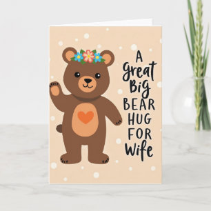 Tarjeta del Día de la Madre del Oso Amable