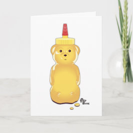 Tarjeta del día de la madre del oso de miel