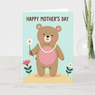 Tarjeta del Día de la Madre del Oso Perla