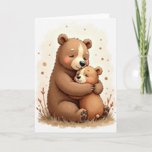 Tarjeta del Día de la Madre del Oso Suave