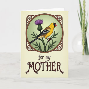 Tarjeta del Día de la Madre del Pájaro Dorado