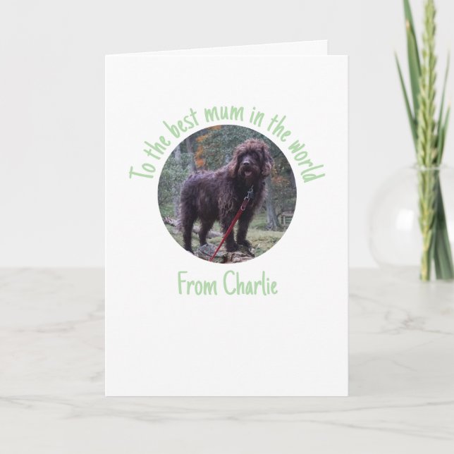 Tarjeta del día de la madre del perro (Anverso)