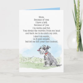 Tarjeta del día de la madre del perro