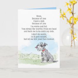 Tarjeta del Día de la Madre del perro