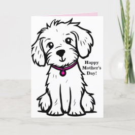 Tarjeta del día de la madre del perro para mamá
