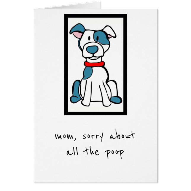 Tarjeta del Día de la Madre - Del Perro - Raza de  (Frente)