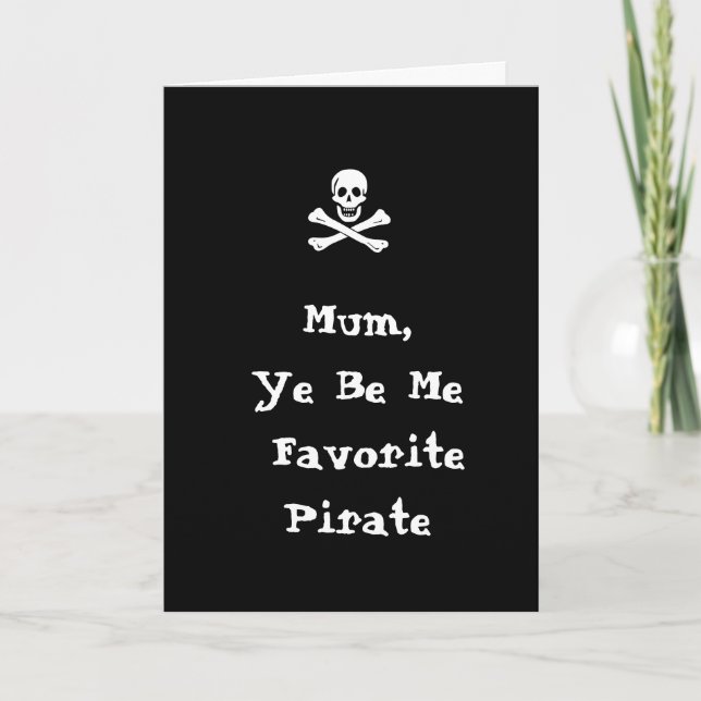 Tarjeta del Día de la Madre del Pirata (Anverso)
