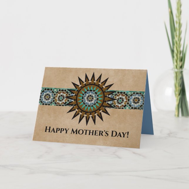 Tarjeta del Día de la Madre del Suroeste de bonito (Anverso)