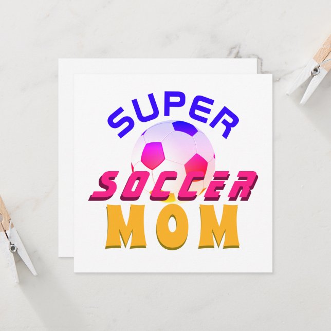 Tarjeta del día de la madre deportiva de fútbol de (Anverso/Reverso In Situ)