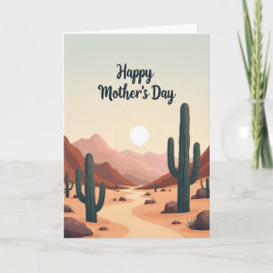 Tarjeta del Día de la Madre Desert Sunrise