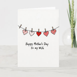 Tarjeta del Día de la Madre Dotted Hearts