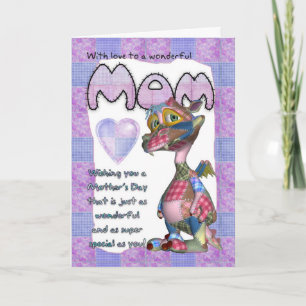 Tarjeta del día de la madre - Dragón de trabajo de