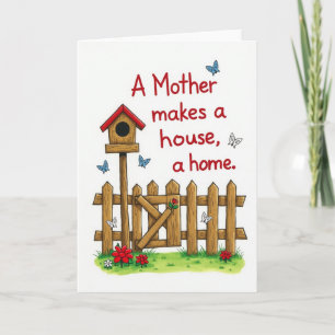Tarjeta del Día de la Madre Dulce Hogar