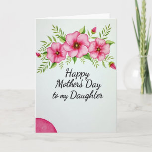 Tarjeta del Día de la Madre Elegante Fuchsia