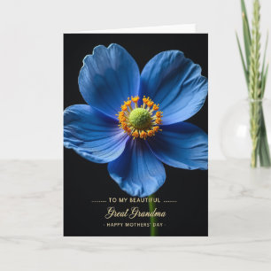 Tarjeta del Día de la Madre en Azul Terciopelo