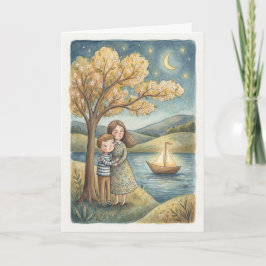 Tarjeta del Día de la Madre en la palma de tu mano