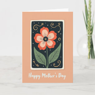Tarjeta del Día de la Madre en Peach Garden