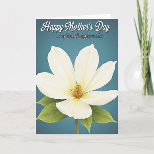 Tarjeta del Día de la Madre en Verde Azul y Dorado