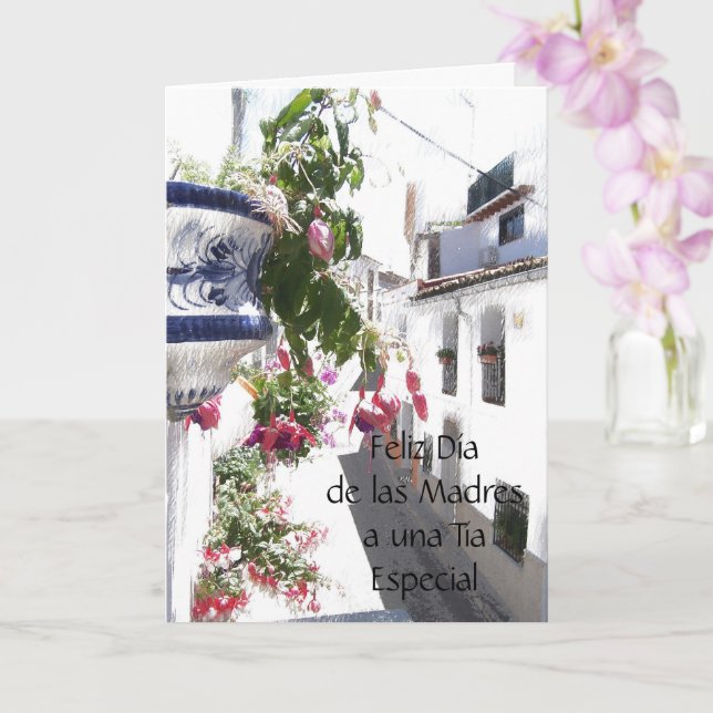 Tarjeta del Día de la Madre Española (Orquídea)