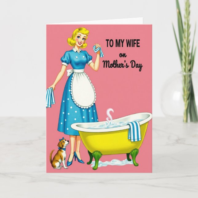 Tarjeta del Día de la Madre Esposa Amada (Anverso)