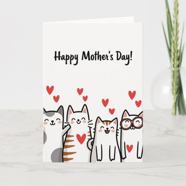 Tarjeta del Día de la Madre Felina (Anverso)