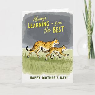 Tarjeta del Día de la Madre Felinos Manchados