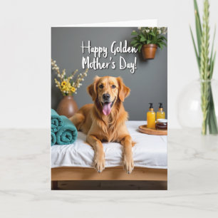 Tarjeta del Día de la Madre Feliz de Madre Dorada