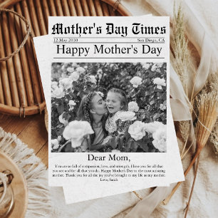 Tarjeta del día de la madre feliz foto divertida ú