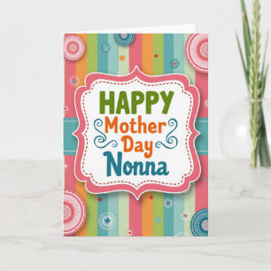 Tarjeta del Día de la Madre Festiva Nonna
