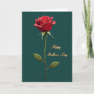 Tarjeta del Día de la Madre Flor de Cítrico Azulve
