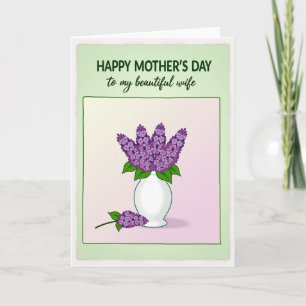 Tarjeta del Día de la Madre Flor de la Floración P