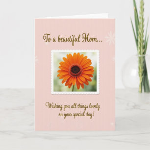 Tarjeta del Día de la Madre Flor de Naranja