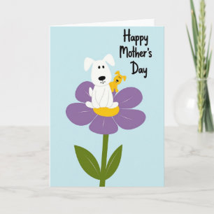 Tarjeta del Día de la Madre Flor de Púrpura