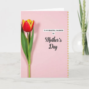 Tarjeta del Día de la Madre Flor de Rubí