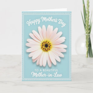 Tarjeta del Día de la Madre Flor de Turquesa