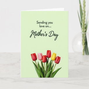Tarjeta del Día de la Madre Flor Roja