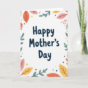 Tarjeta del Día de la Madre Floral